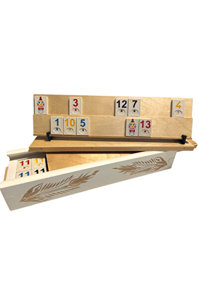 unbranded Joc de Rummy sculptat cu piese din plastic – Alb