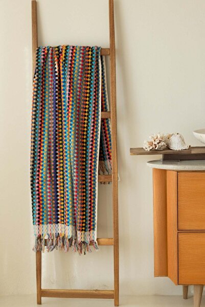 vivamaison Ponpon Towel Chickpea Woven 90X170 Bath Towel Rainbow