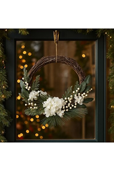 Ornament24 Coronita decorativa de Craciun, aranjament pentru usa sau perete c...