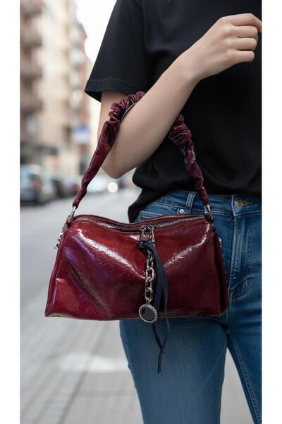 DUYGUSHOESBAG Imported Women's Two-Strap Bag with Staple Detail on Sides and ...