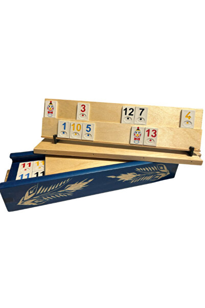 unbranded Joc de Rummy sculptat cu piese din plastic – Albastru