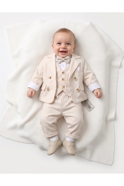 MiniKids Costumas elegant Petru, cu crem