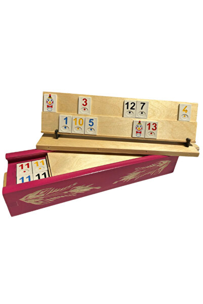 unbranded Joc de Rummy sculptat cu piese din plastic – Roz