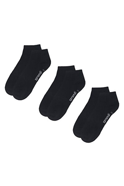 Sprandi Șosete scurte bărbați negre 0MB-003-AW23 (pachet de 3)