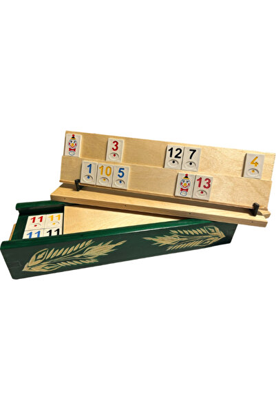 unbranded Joc de Rummy sculptat cu piese din plastic – Verde