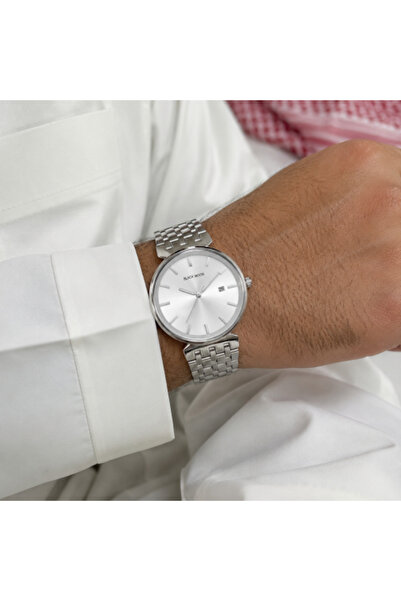Black Moon Men's Watch, Silver Dial, Silver Color