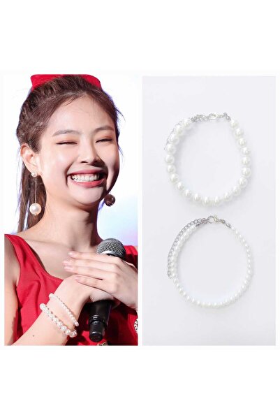 REN AKSESUAR Kpop Blackpink Jennie Pearl Bracelet Set 2 Pieces