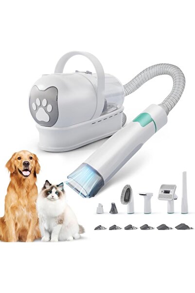HASTHIP 7 in 1 Dog Grooming Kit with Vacuum Suction, Dog Clippers for Sheddin...