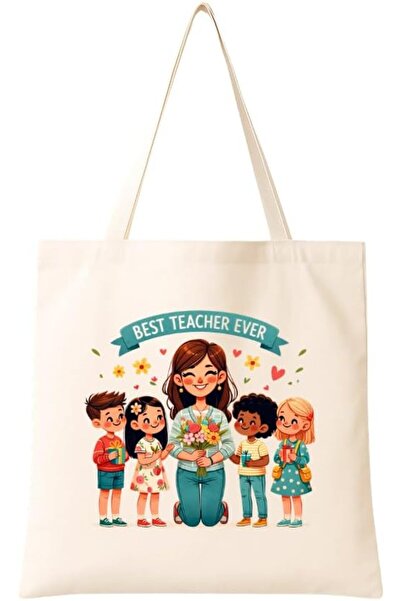 PRINTSHOP4ME Teacher's Day Canvas Cotton Bag with Funny Design - Reusable Can...