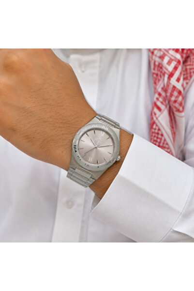martini Men's Steel Watch with Silver Color and Gray Dial