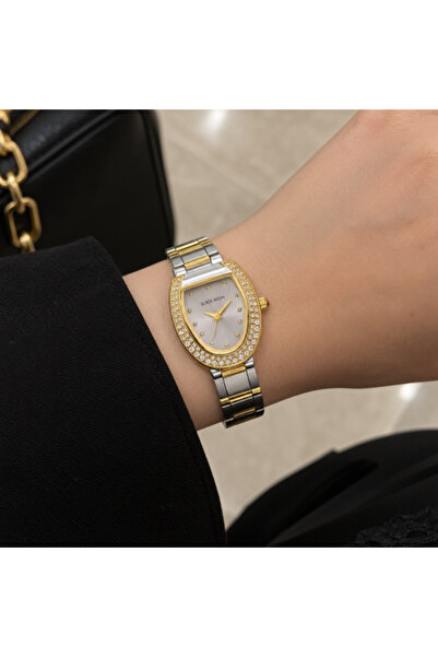 Black Moon Women's Watch in Gold Silver with Gray Dial