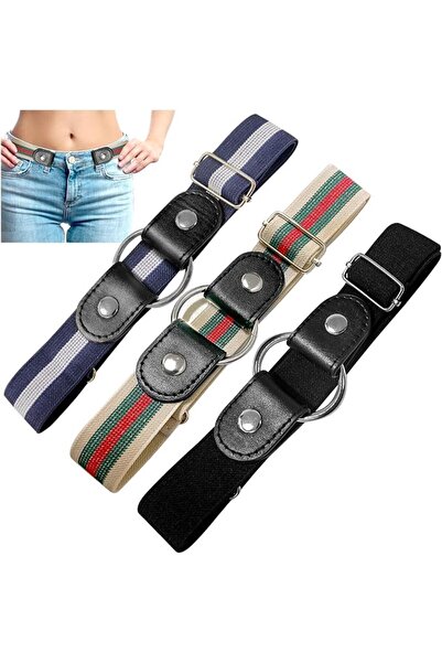 FashionApp أحزمة نحيفة عصرية، حزام مطاطي بدون مشبك للنساء والرجال والشباب، 3 ...