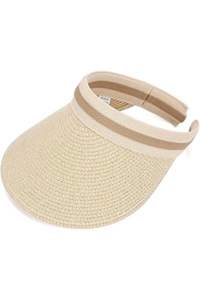 GNAFOTU Sun Visor Hats for Women,Women Large Brim Beach Straw Golf Sun Hat Su...