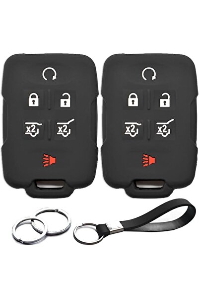 INFIPAR 2pcs Smart 6 Buttons Silicone FOB Case Cover Protector Keyless Remote...