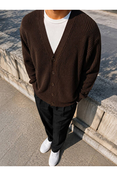 Generic Brand Men's Buttoned Knitwear Cardigan