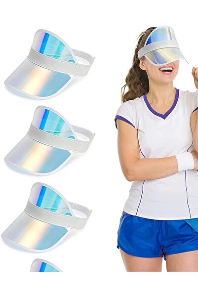 ELECDON Sun Visor Hats, 3 Pack Clear Cap UV Protection Adjustable Summer Colo...