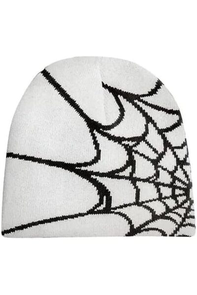 Generic Y2K Gothic Spider Pattern Acrylic Knitted Hat, Women Beanie, Winter W...