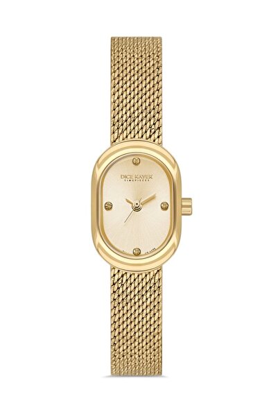 Dice Kayek Dk.1.Ag1473.25 Minimal Oval Case Wicker Cord Gold Color Women's Wr...