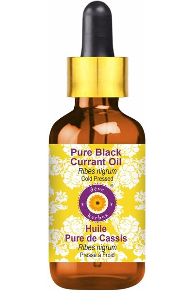 Deve Herbes Pure Black Currant Oil (Ribes nigrum) with Glass Dropper Cold Pre...