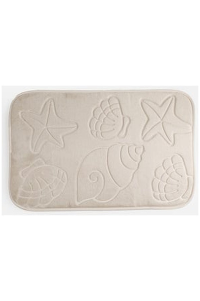 OEM Covoras de Baie Bej cu Scoici in Relief 60x40cm