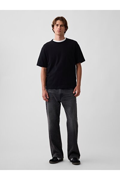 GAP Erkek Siyah Loose Boot Jean Pantolon