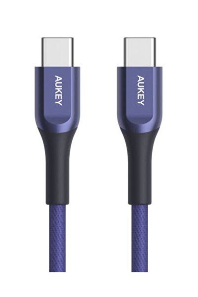 AUKEY كابل USB C إلى USB C بطول 1.2 متر، شحن سريع 60 واط، كابل كيفلر CB-AKC3