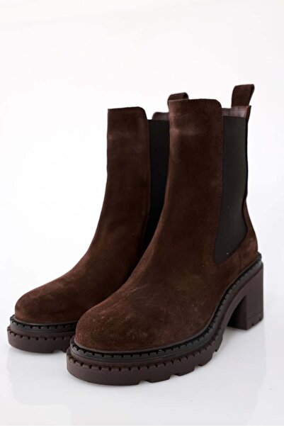 5in1Canpolat Brown High-Sole Chelsea 25260