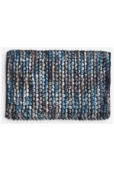 OEM Microfiber Bath Mat Dots Blue Grey 80x50cm