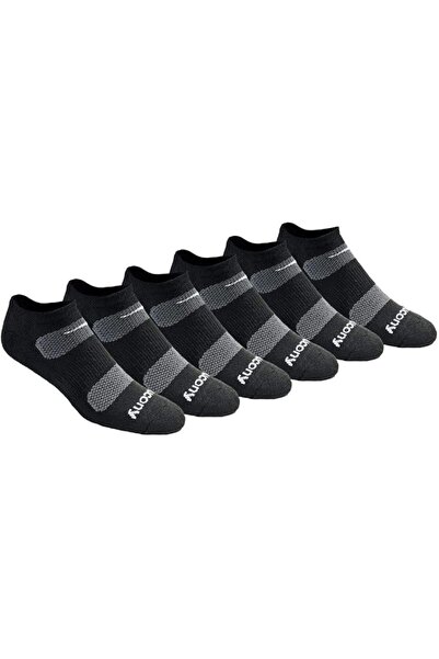 SAUCONY mens Performance Comfort Fit No-Show Socks Multi-Pack Mesh Ventilatin...