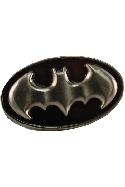 DC COMICS DC Batman Logo Pewter Lapel Pin,Silver,1", Black