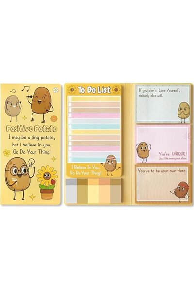 Cozycollections Potato Themed Sticky Notes Set, 9 Pads/450 Sheets, Cute Self-...