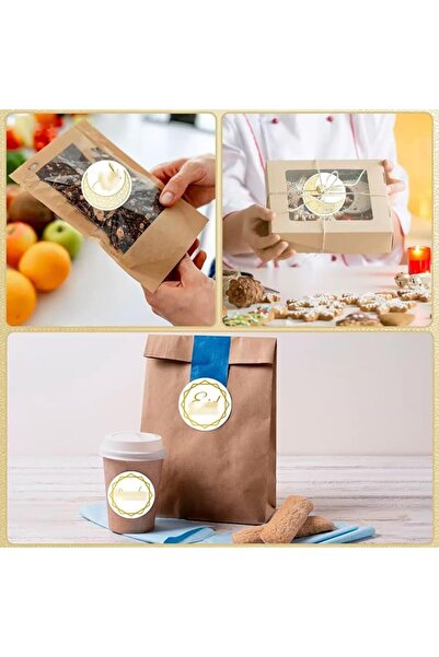 Generic A set of 5 pages, Moon Holiday greeting card sealing labels hot stamp...