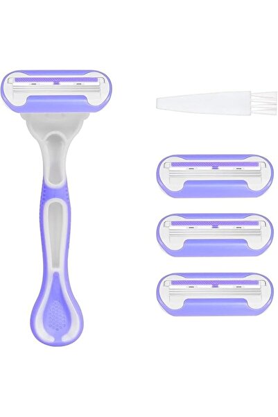 Yelajoy Purple Women's Razor 3 Blade with 3 Refills & Storage Box, Upgrade No...