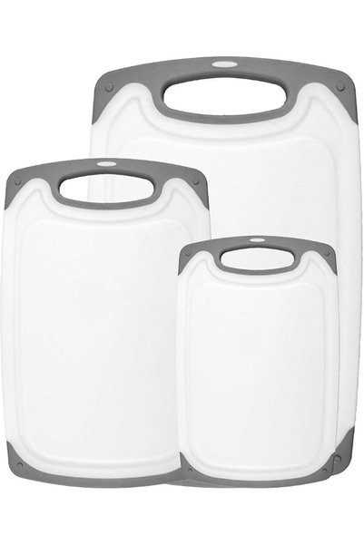 Tazweeq Set of 3 Cutting Boards for Kitchen, BPA Free Food Safe Wheat Straw P...