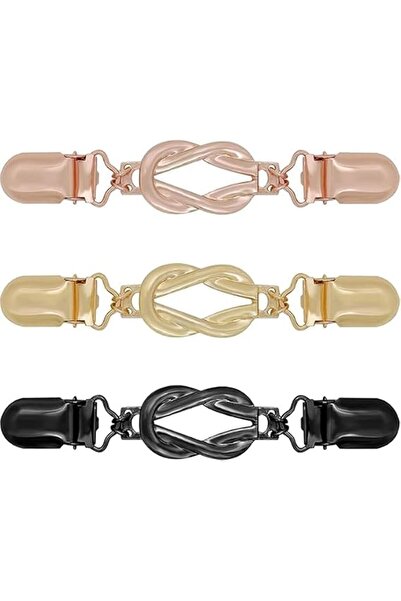 Yelajoy 3-Pack Vintage & Modern Sweater Clips, Durable Stylish Waist/Collar C...