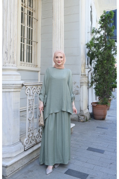 NİSUM MODA Set asimetric cu rochie