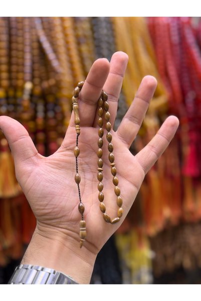 tesbihciniz Natural Raw Kuka Prayer Beads with Fine Design System