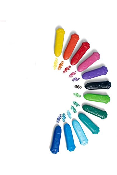 Generic Non Toxic Washable Crayons for Toddlers,12 Colors Easy to Hold Kids C...
