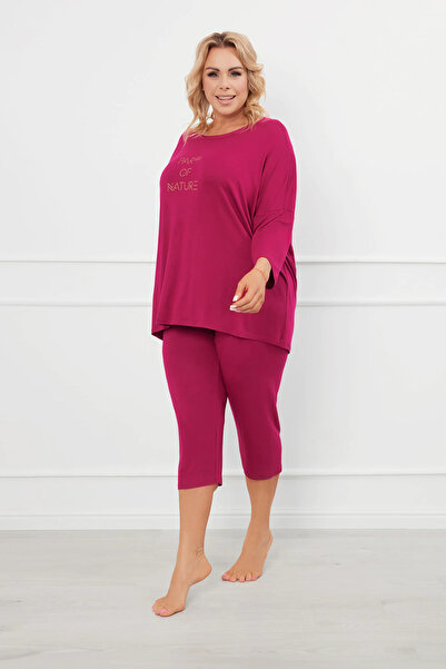 Other Pijamale de damă Natura cu mâneci 3/4, pantaloni 3/4, mărimea XL