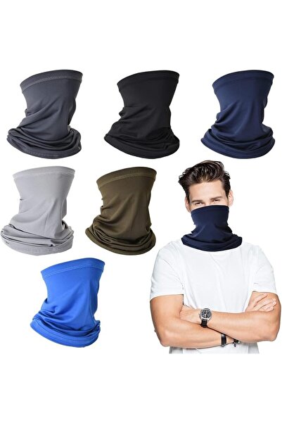 X SPRING Face Cover Scarf, 6 Pack Multifunctional UV Protection Bandana, Brea...