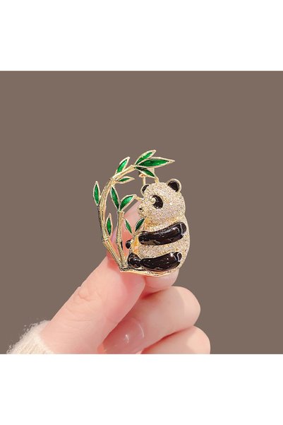 asc.home Panda model yaka iğnesi-broş 3.4 cm yükseklik