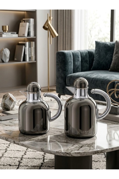 Generic Trams Steel Tea & Coffee Serving Set 600 ml +1L Luxury & Modern Desig...