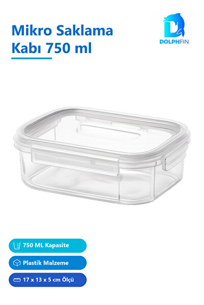 DolphFin Micro Storage Container 750 ml Multi-Color 17 X 13 X 5 cm
