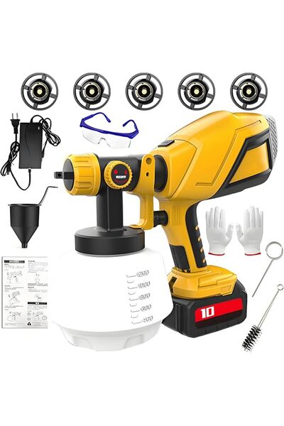 GENERAL Paint Sprayer Spray Gun is Equipped with 1 Lithium Battery 5 Copper N...