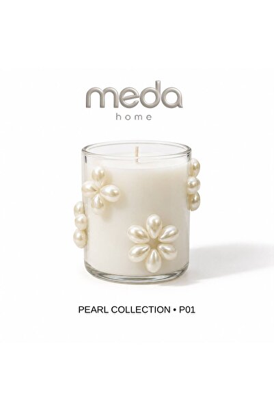 Pearl Serisi P01 İncili Kokulu Cam Mum 190g