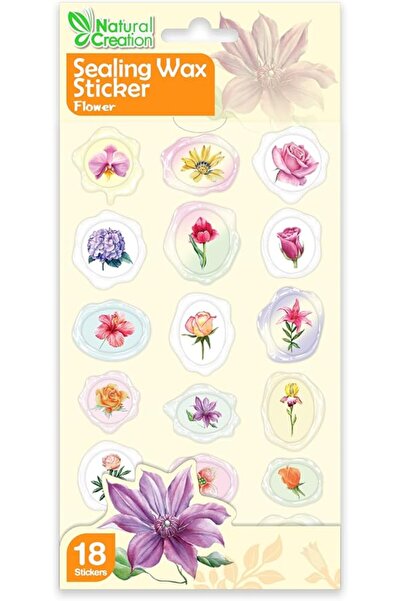 Avenir Kids Avenir - Natural Creation Sealing Wax Sticker Flower – 18 Decorat...