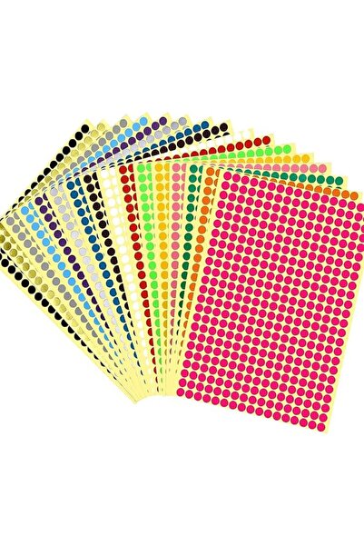GENERAL Colored Dot Stickers Small Color Labels Coding Circle Round Coding Do...