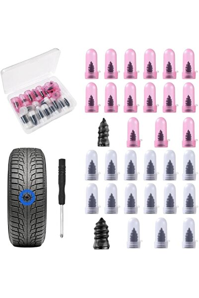 ELEPHANTBOAT ®   طقم 30 قطعة من سدادات المطاط لإصلاح الإطارات بدون أنابيب، مق...