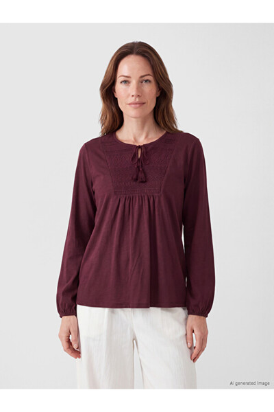LC Waikiki Timeless Clothing & Timeless Choices Tie-Back Roba Collar Embroide...