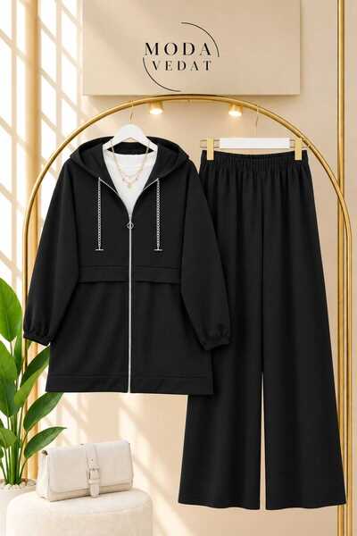 MODA VEDAT Women's Chain Detailed Oy-Ho Fabric Set -0600